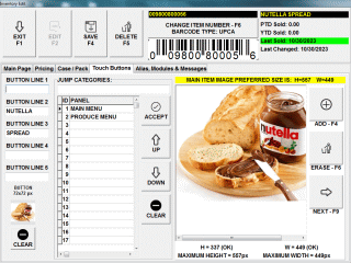 Touch Screen POS Software, Add a New Item to Inventory
