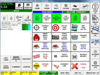 Touch Screen POS Software, Touch, Scan, Search or Enter items to be sold