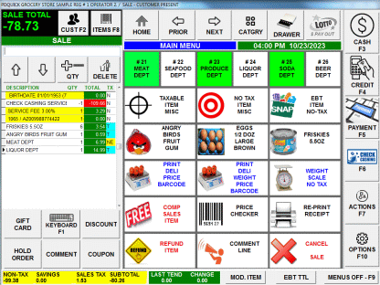 Include Sales Items on Same Order with Check Cashing, click for larger image.